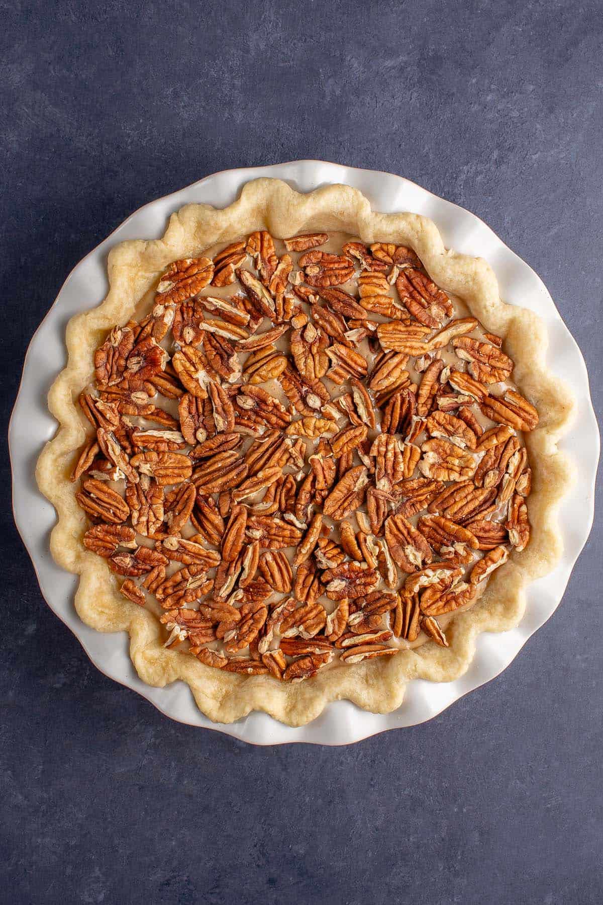 pecan pie before baking