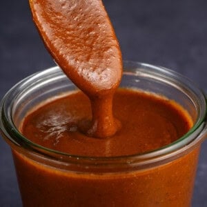 spoonful of enchilada sauce