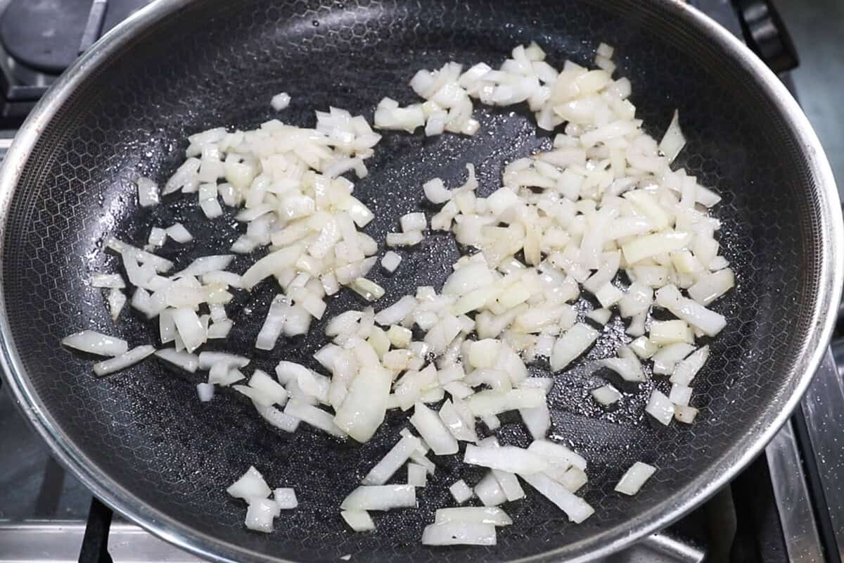 cooked onions in a skillet