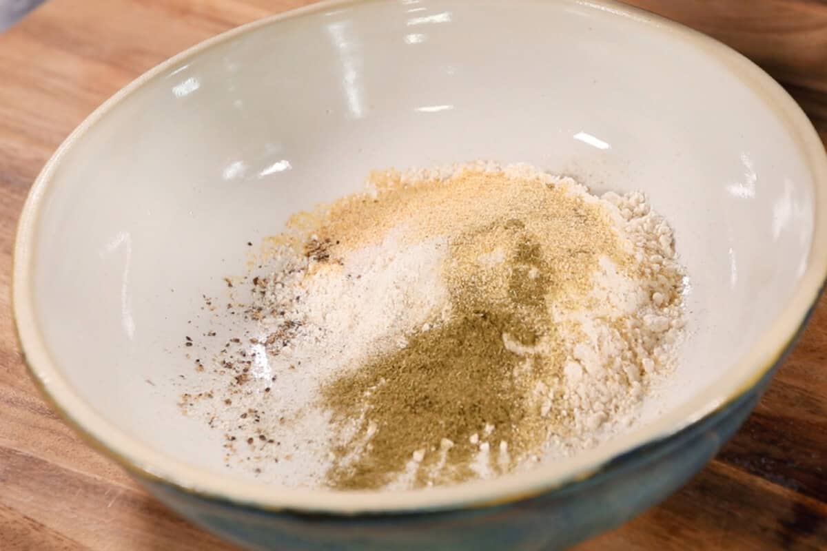 bowl of flour and spices