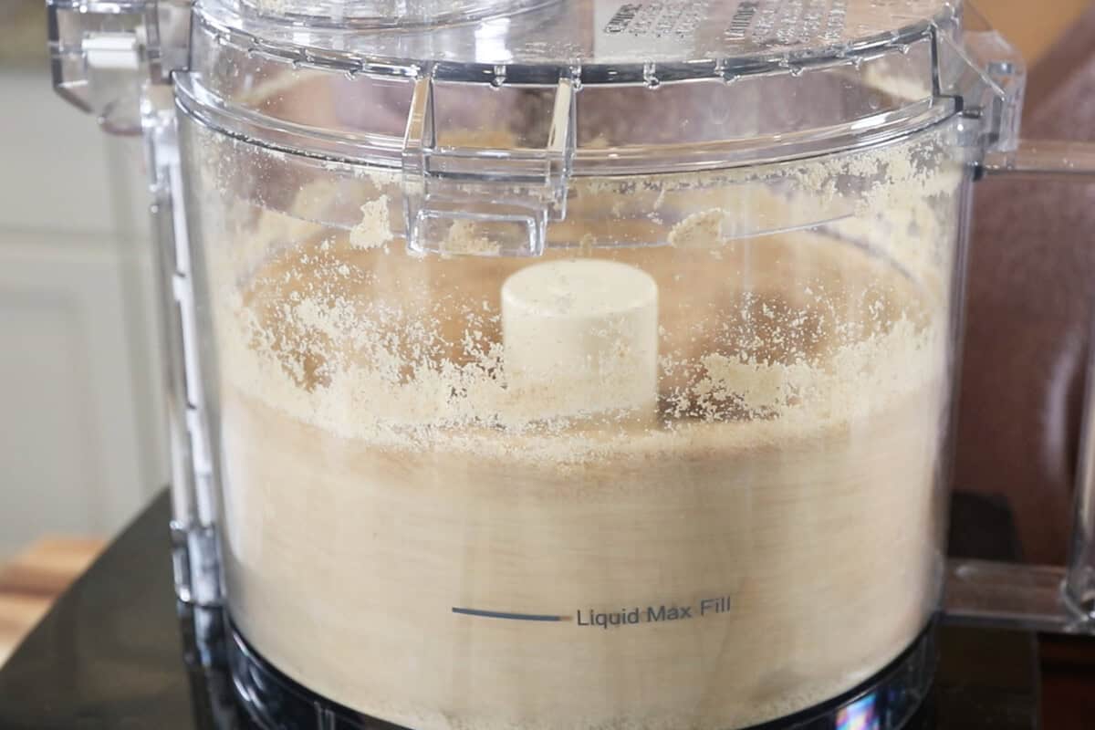 processing graham crackers in a food pressor