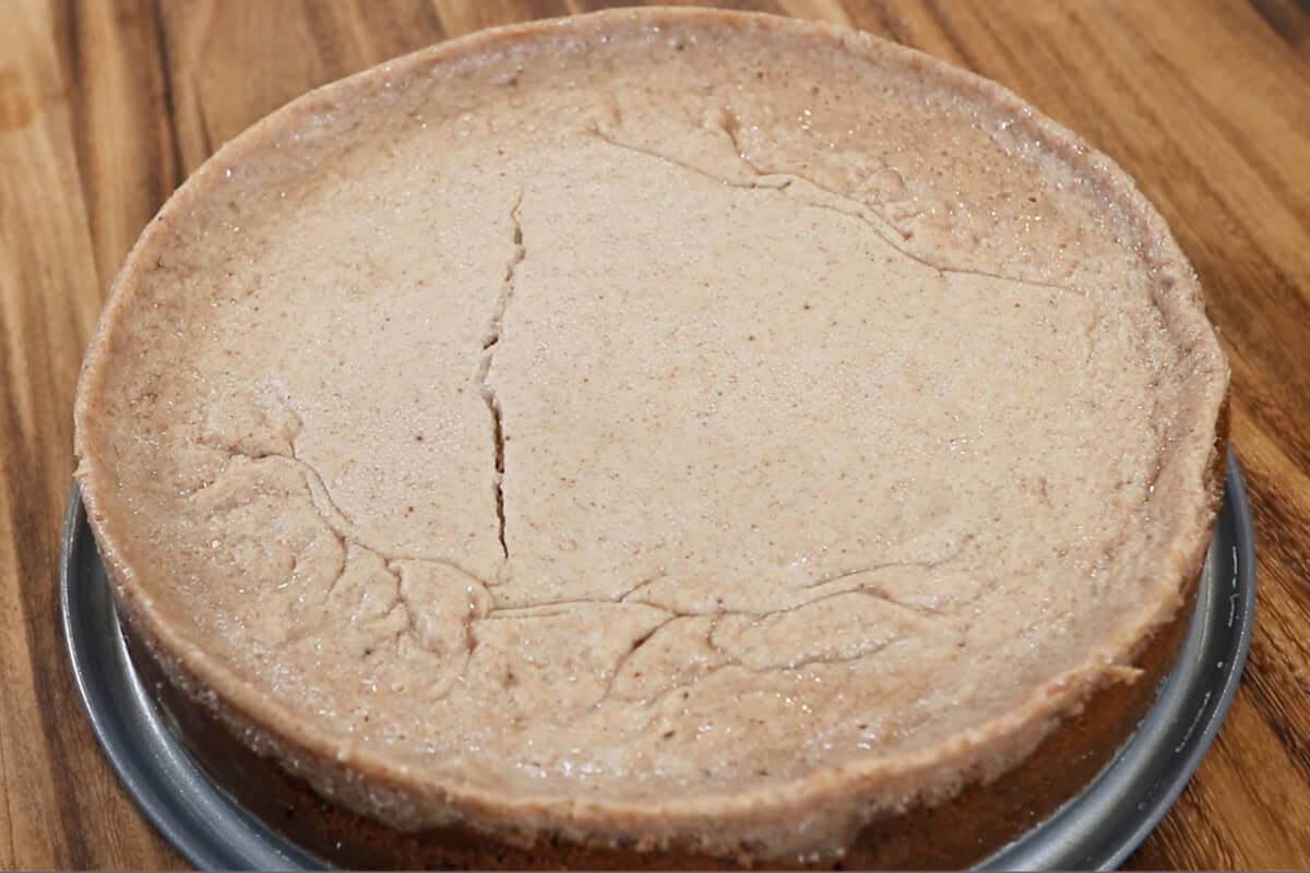 baked vegan chai spiced cheesecake