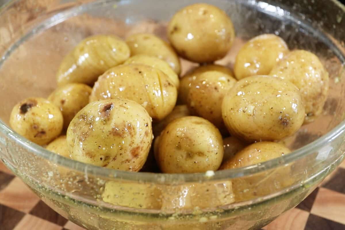 mixed potatoes in a large bowl