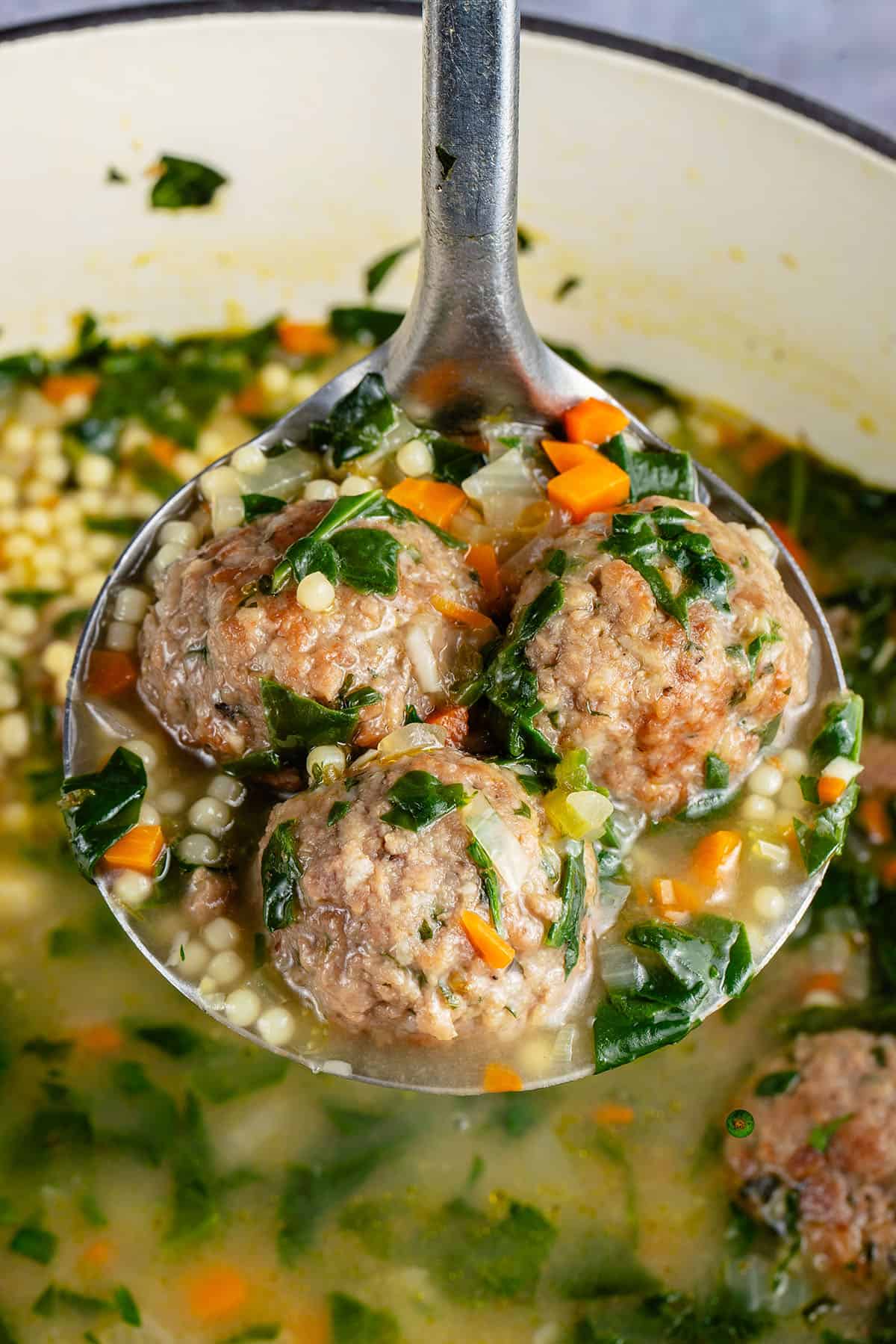 Spoonful of Vegan Italian Wedding Soup