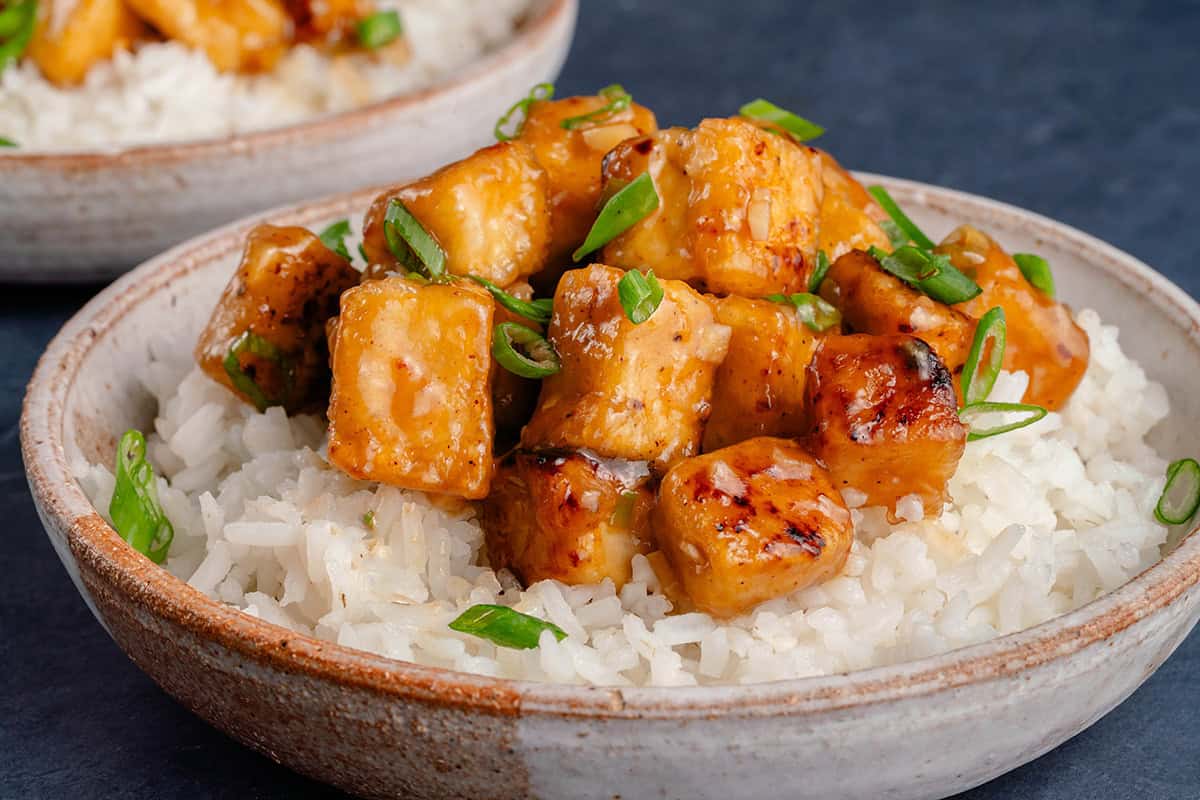 sinigang tofu piled on rice