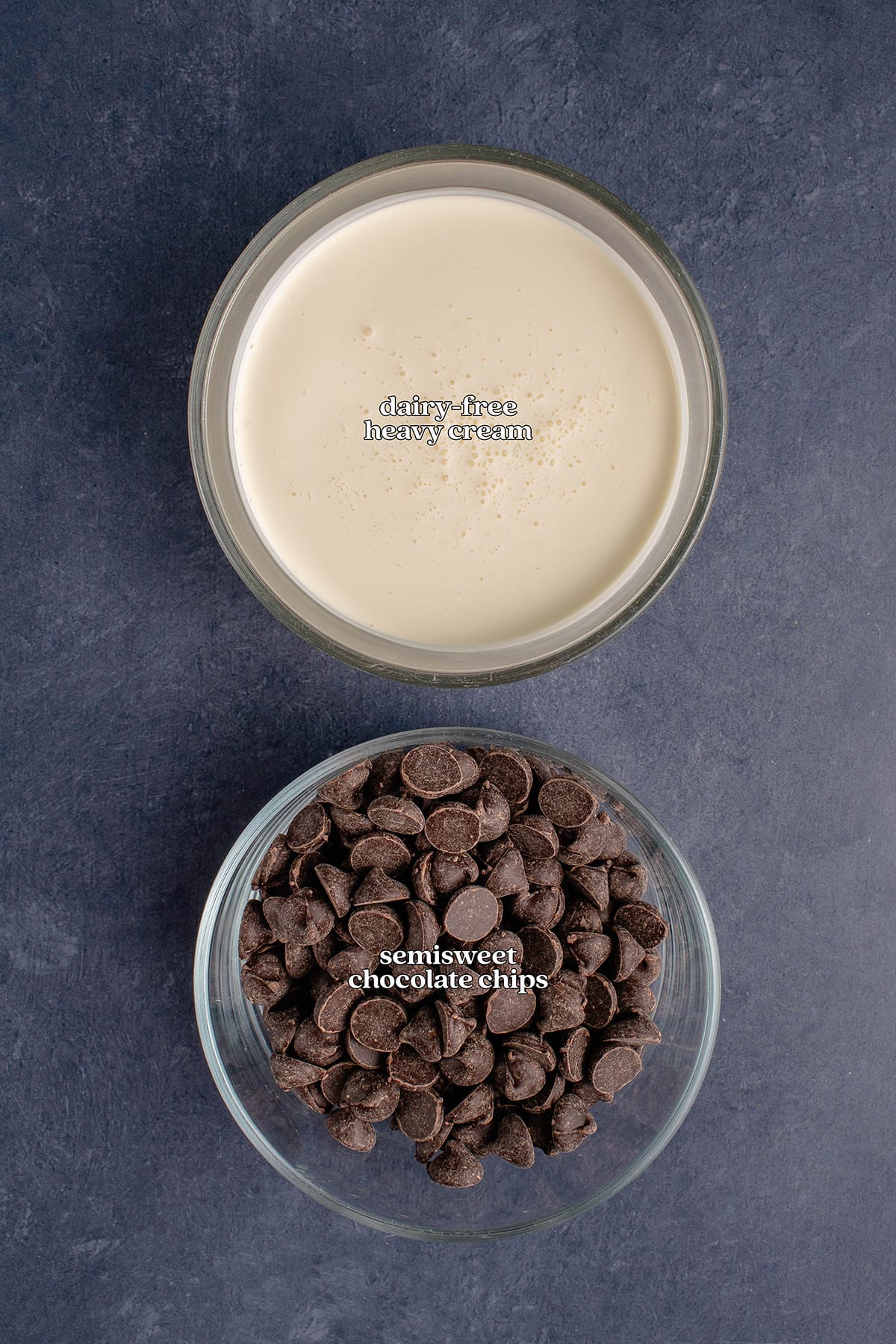 dairy-free heavy cream, semisweet chocolate chips