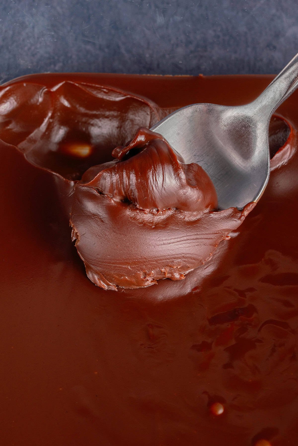 spoonful of chocolate ganache