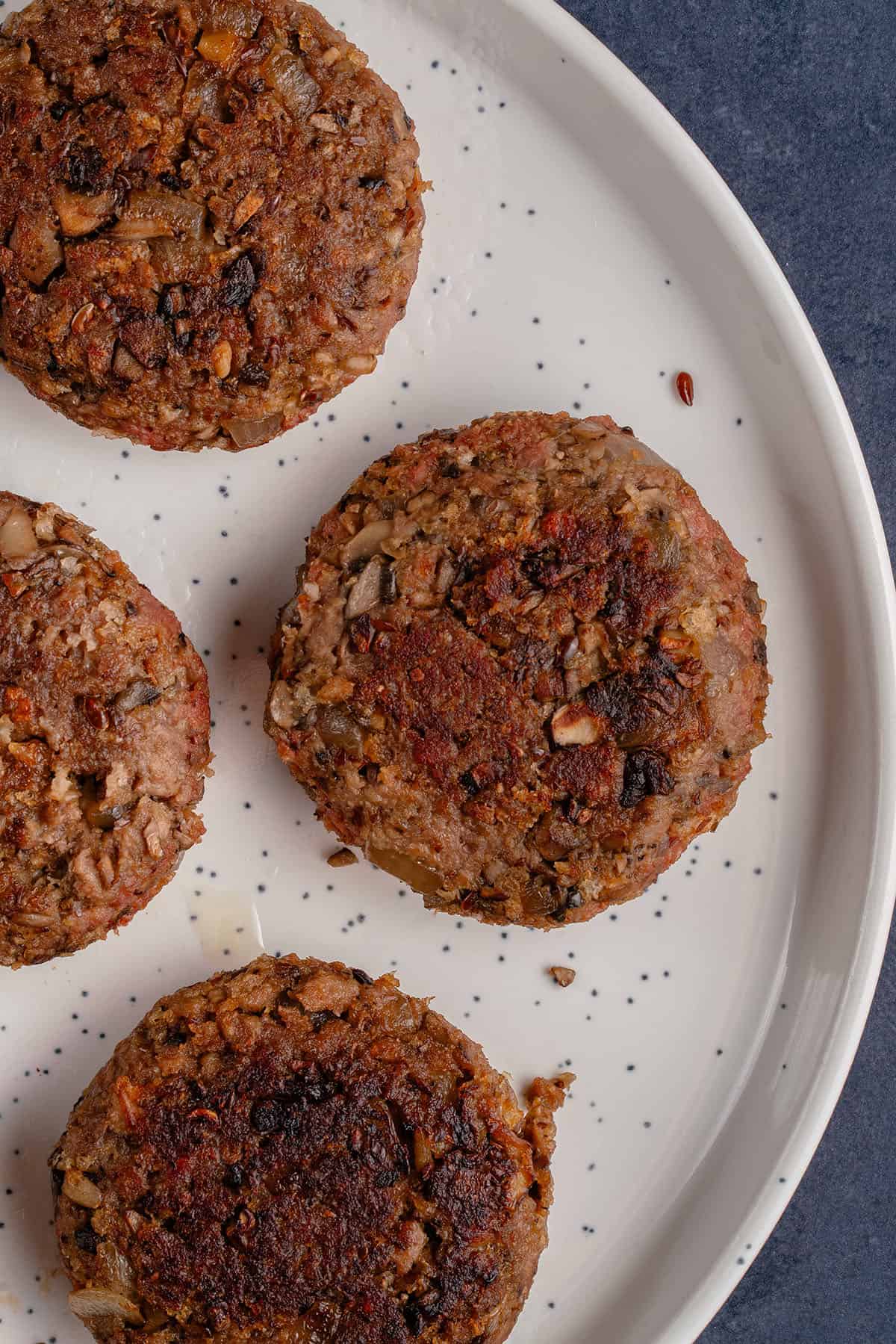 burger steaks cooked on a plate