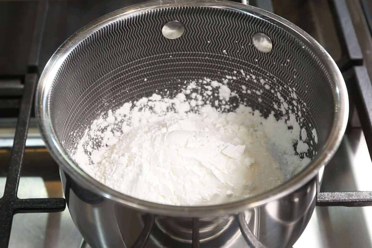 cornstarch added to pan
