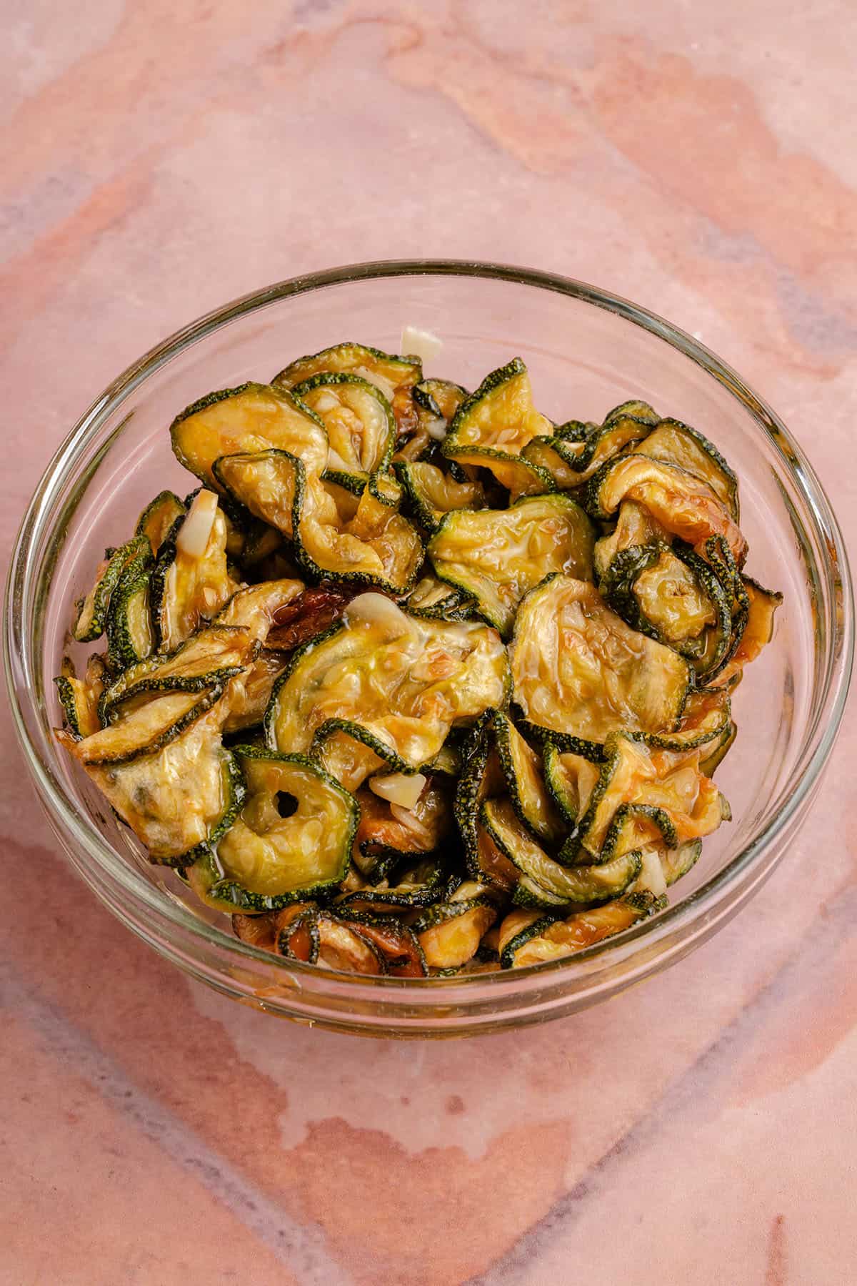 A bowl of fried zucchini