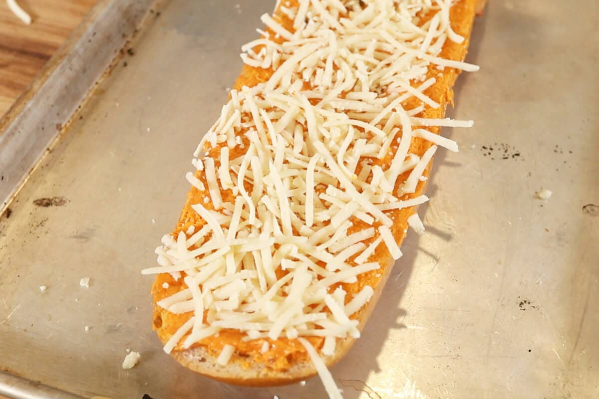 unbaked cheesy gochujang garlic bread