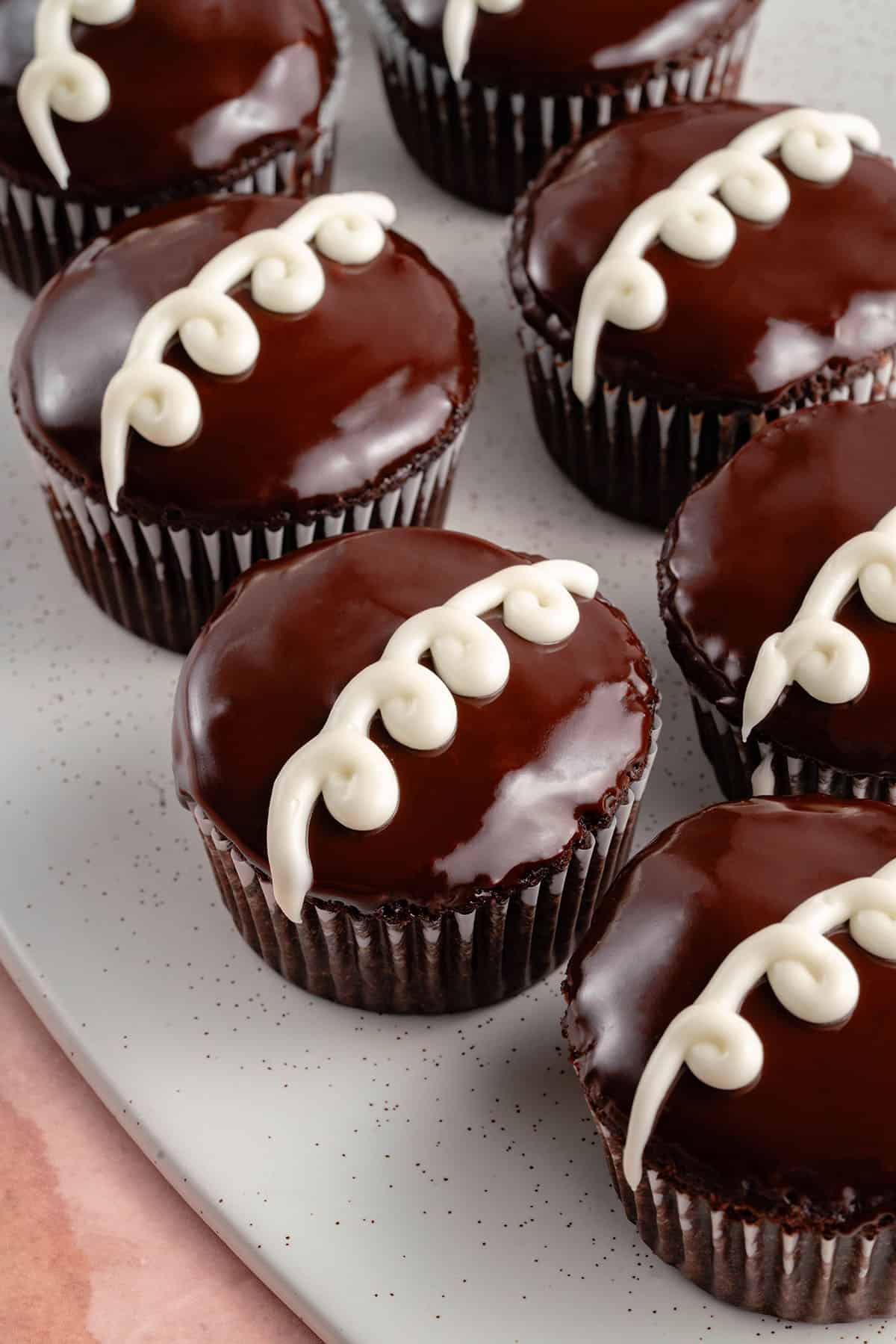 vegan copycat hostess cupcakes on white plate