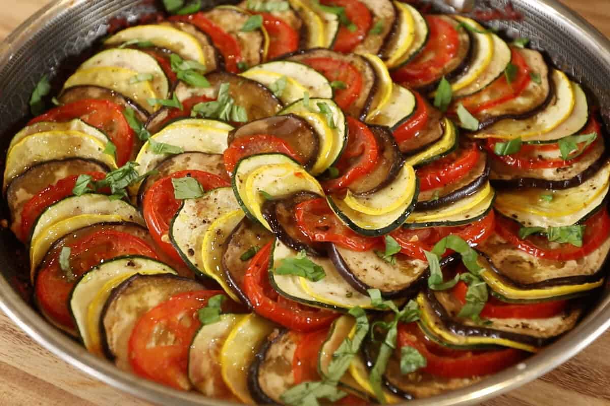 Finished ratatouille for step by step
