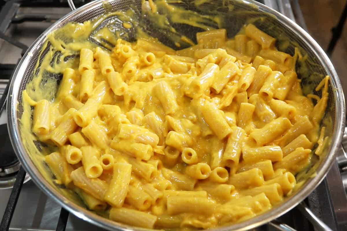 creamy pasta in large skillet