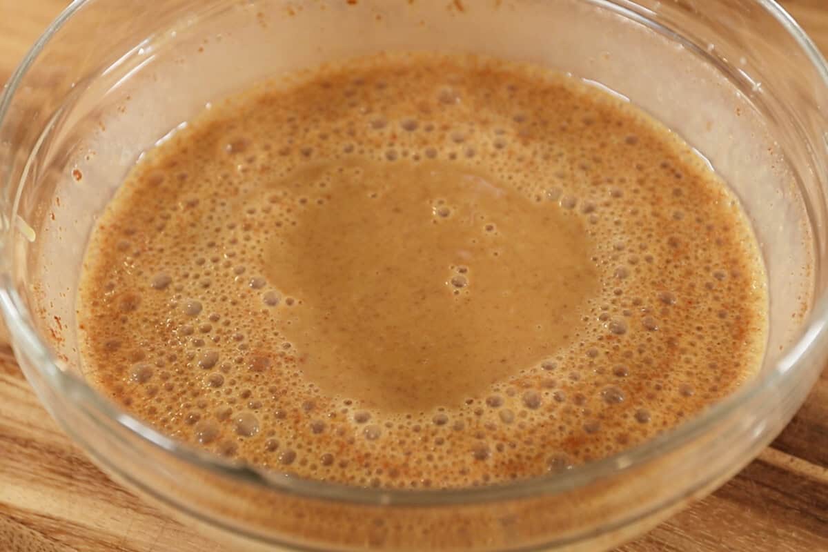 mixed liquids in large bowl