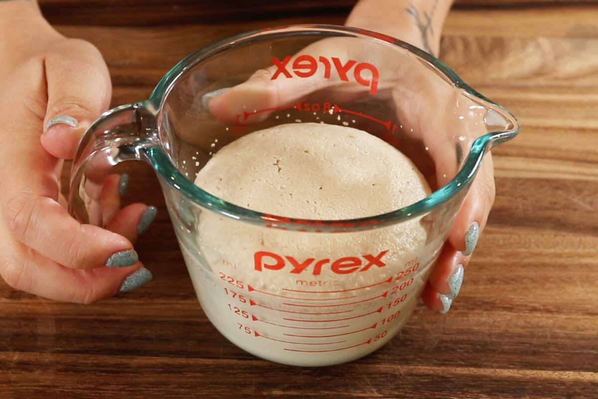 activating yeast in container