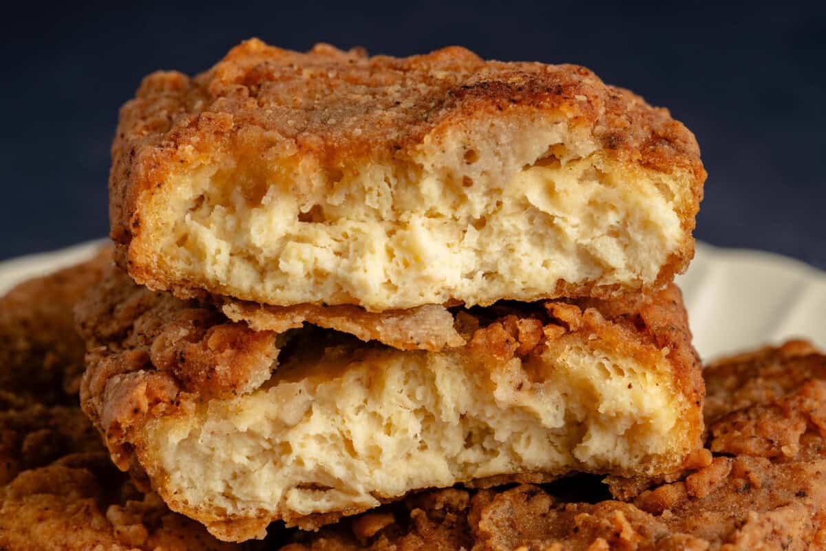 inside texture of tofu fried chicken cutlet