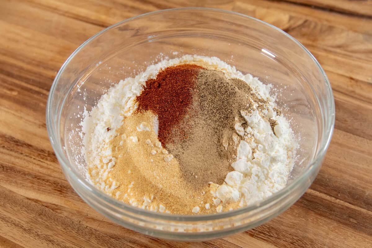 bowl of seasonings to coat tofu