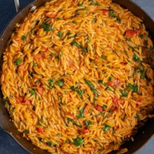 One Pot Creamy Tomato Orzo