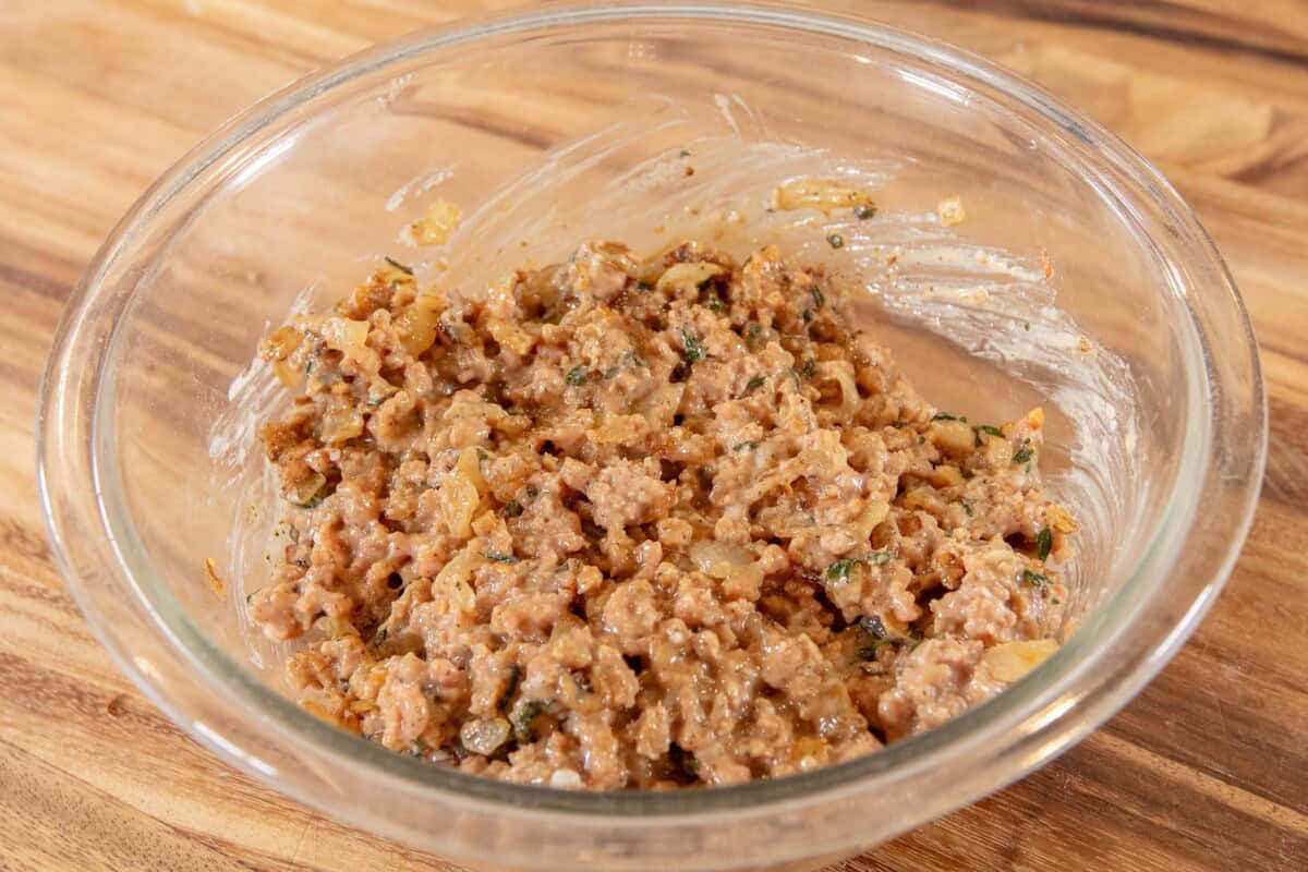 mixed sausage mixture