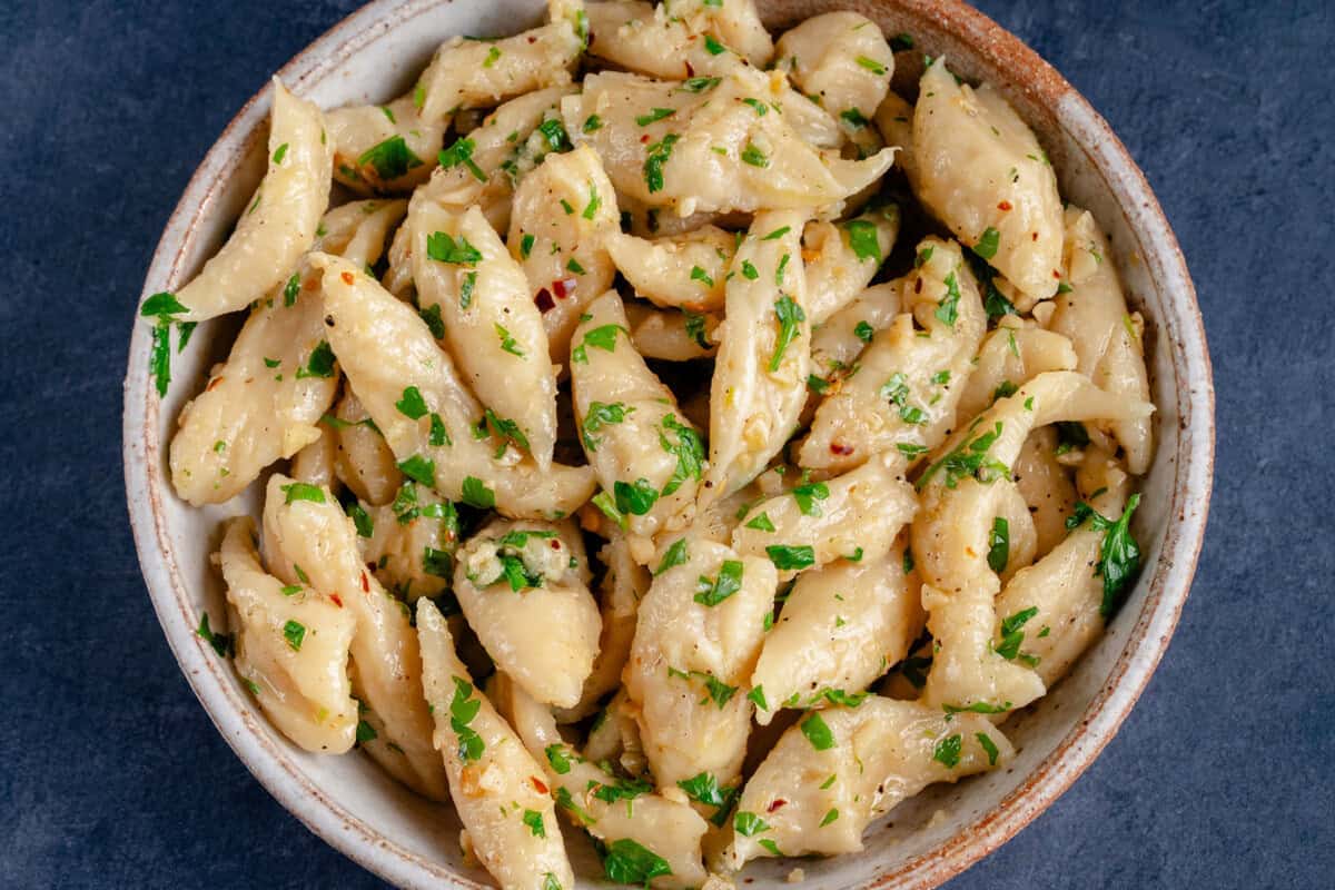 3-Ingredient Tofu Pasta in a bowl