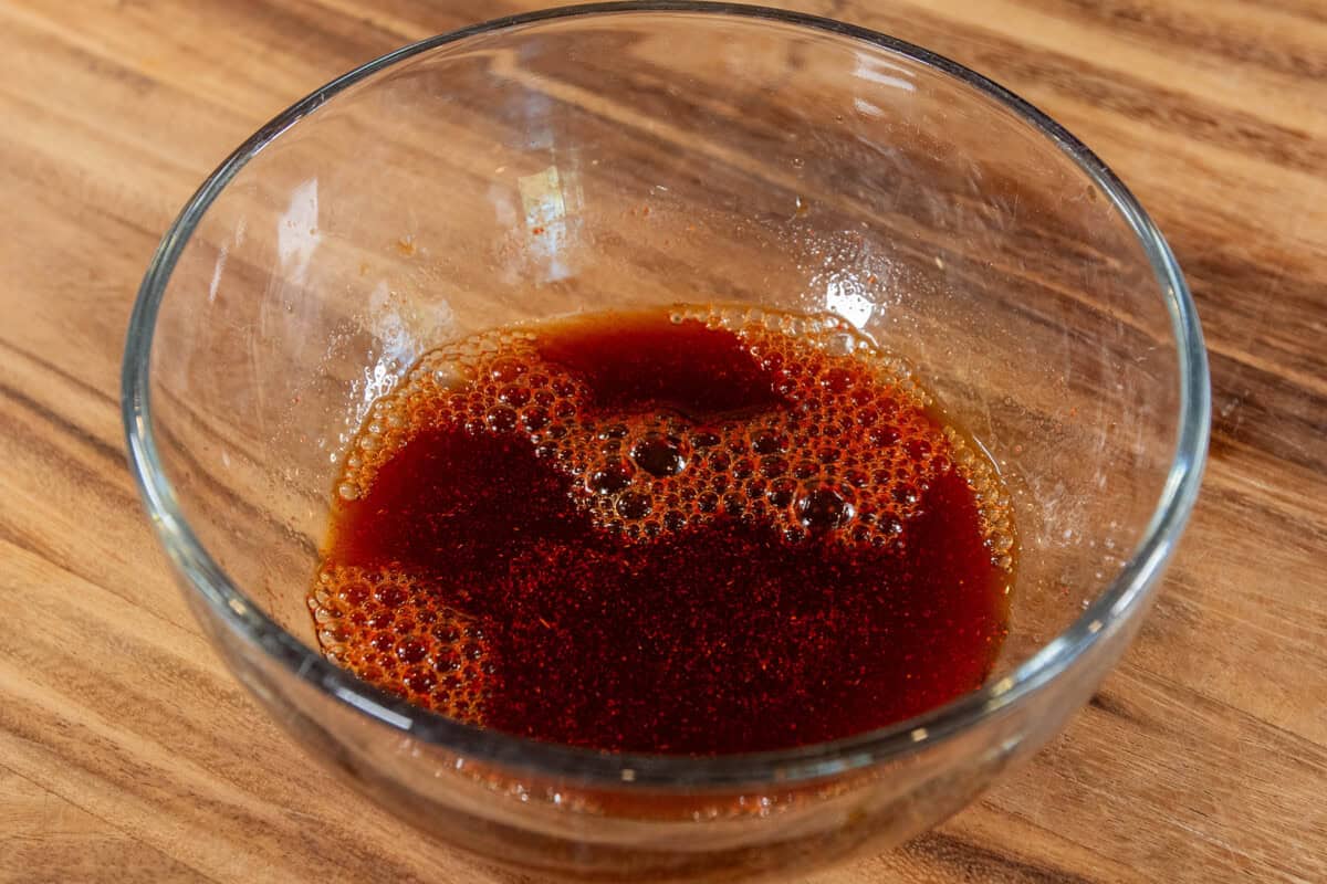 marinade ingredients in a small bowl