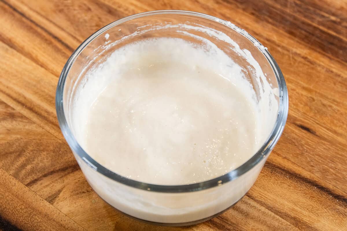 paste for crosses in small container