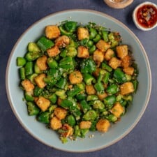 Smashed Cucumber Salad with Tofu