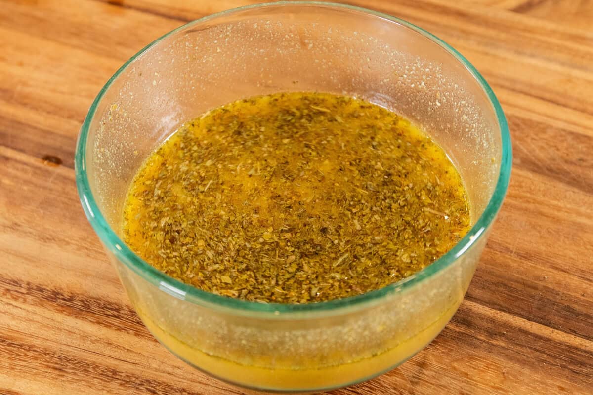 mixed marinade in bowl