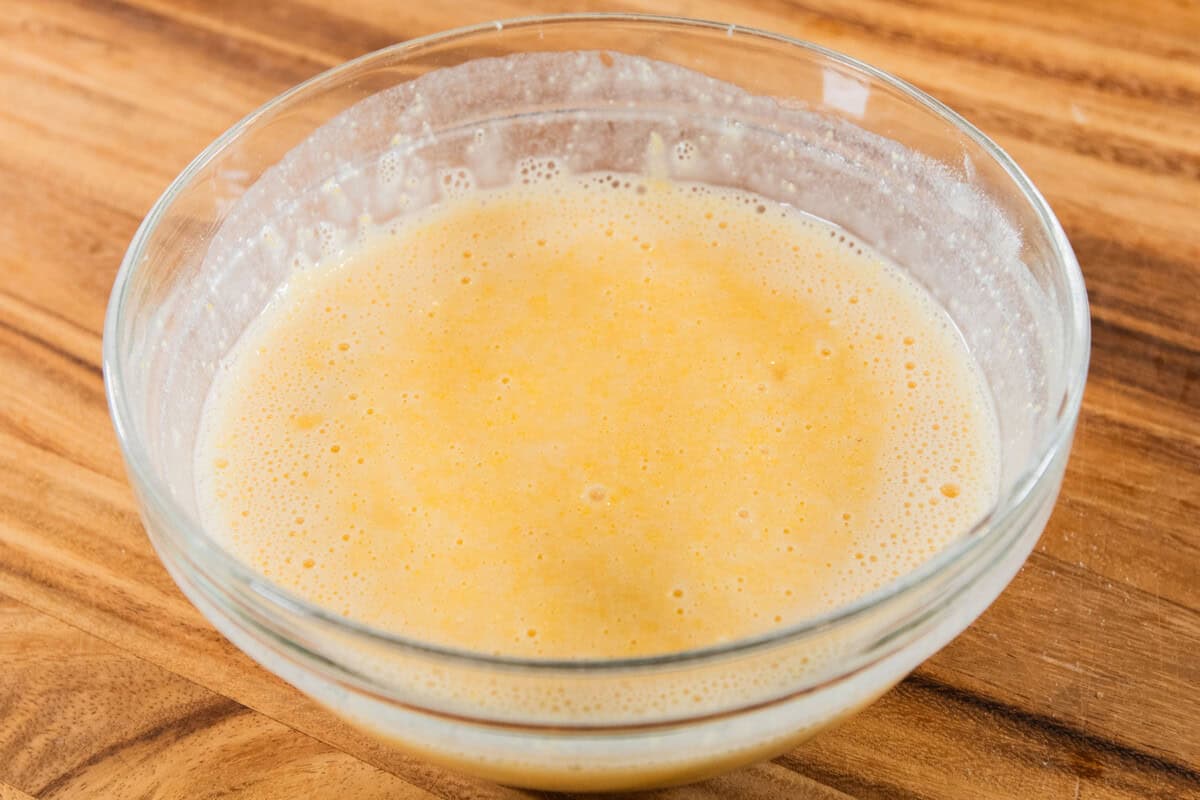 mixed batter in a bowl