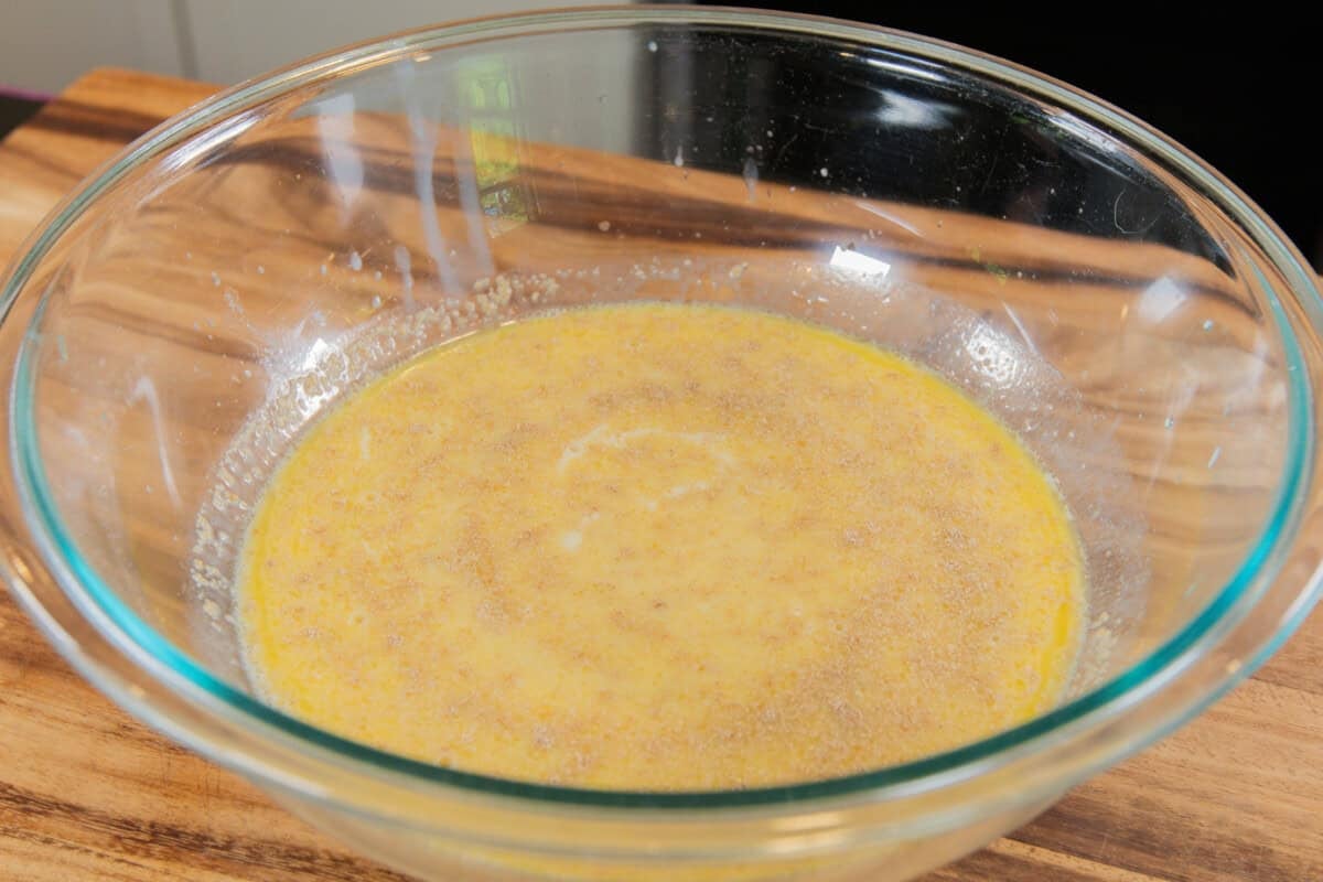 yeast, butter and milk in a large bowl